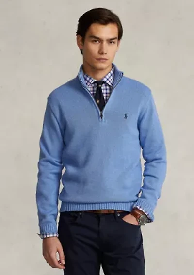 Cotton Quarter-Zip Sweater