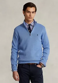 Cotton Quarter-Zip Sweater