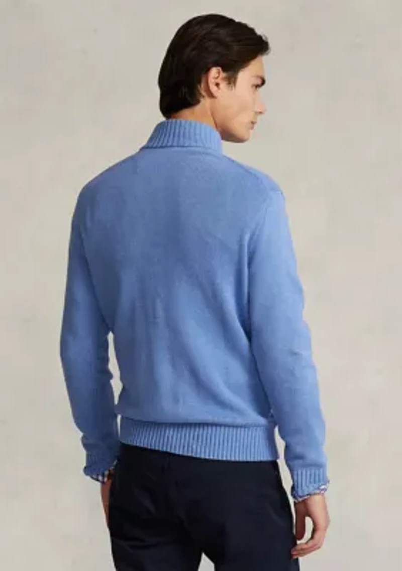 Cotton Quarter-Zip Sweater