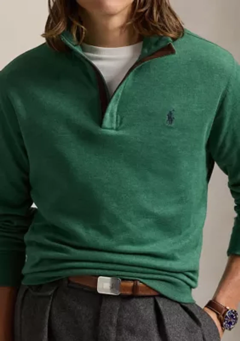 Luxury Jersey Quarter-Zip Pullover