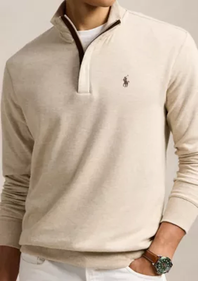 Luxury Jersey Quarter-Zip Pullover
