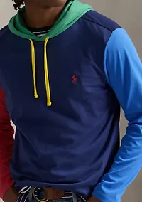 Color-Blocked Jersey Hooded T-Shirt