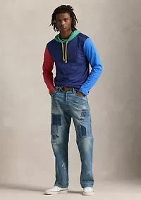 Color-Blocked Jersey Hooded T-Shirt