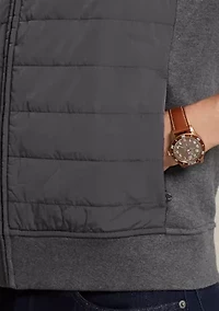Hybrid Hooded Full Zip Vest