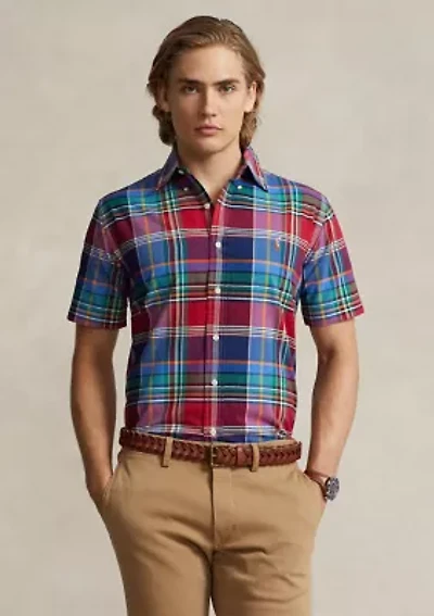 Classic Fit Plaid Oxford Shirt