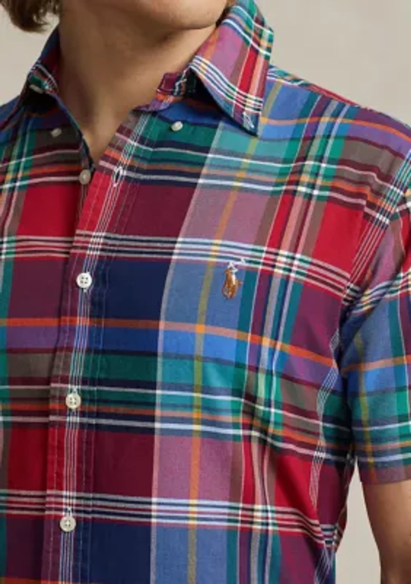 Classic Fit Plaid Oxford Shirt