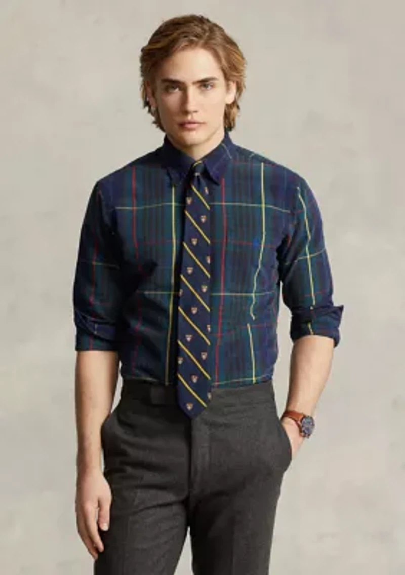Classic Fit Plaid Oxford Shirt
