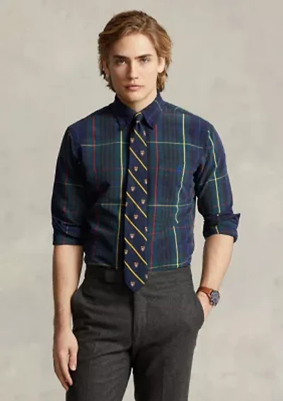 Classic Fit Plaid Oxford Shirt