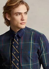 Classic Fit Plaid Oxford Shirt