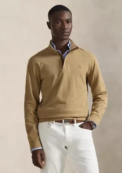 Men's Luxury Jersey Quarter-Zip Pullover