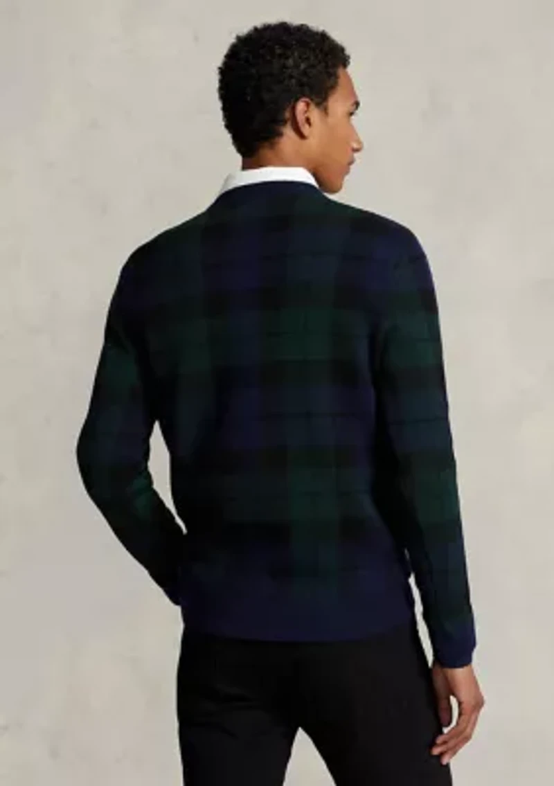 Plaid Washable Wool Sweater