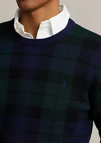 Plaid Washable Wool Sweater