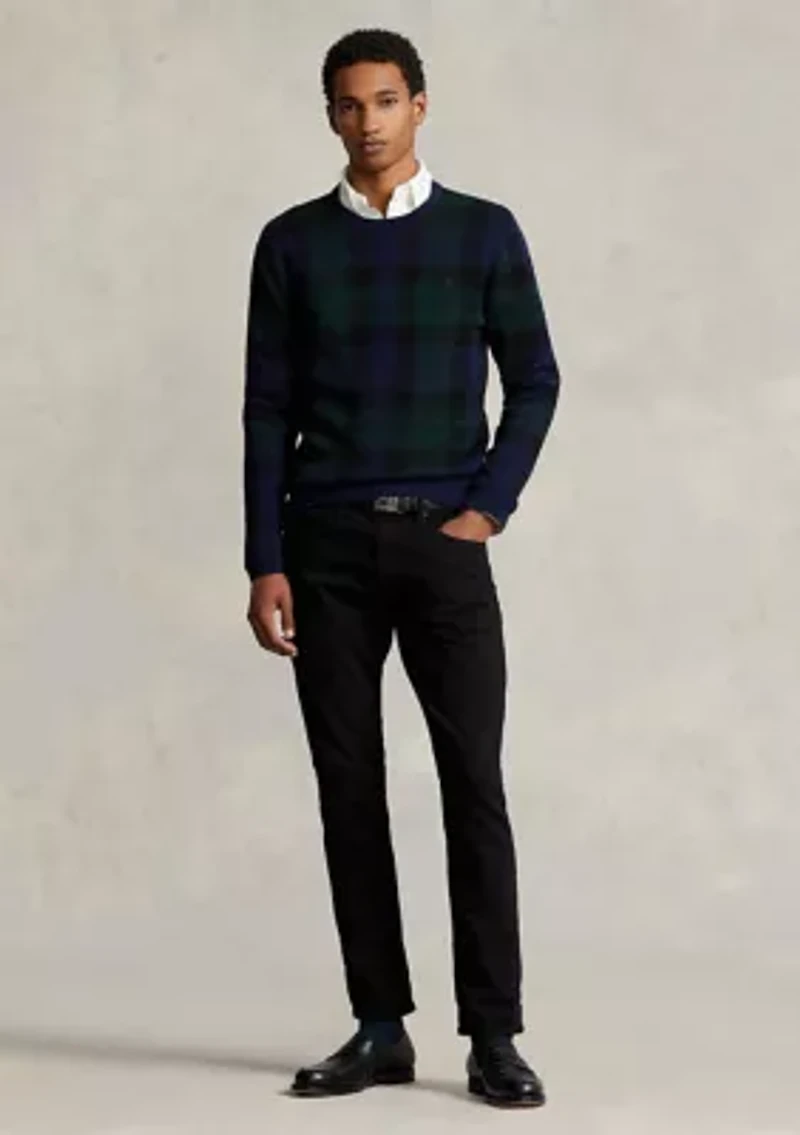 Plaid Washable Wool Sweater