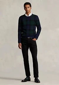 Plaid Washable Wool Sweater