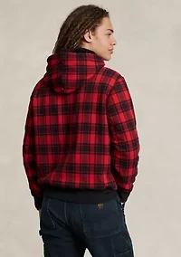 Plaid Pile Fleece Hoodie
