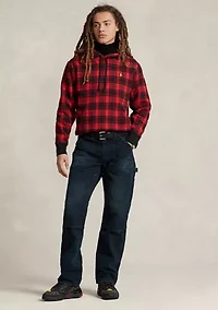 Plaid Pile Fleece Hoodie