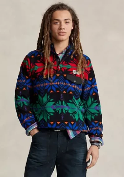 Snowflake Brushed Fleece Pullover Sweatshirt