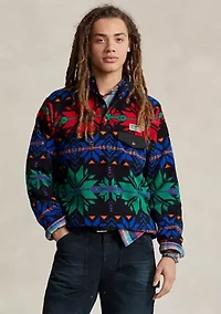Snowflake Brushed Fleece Pullover Sweatshirt