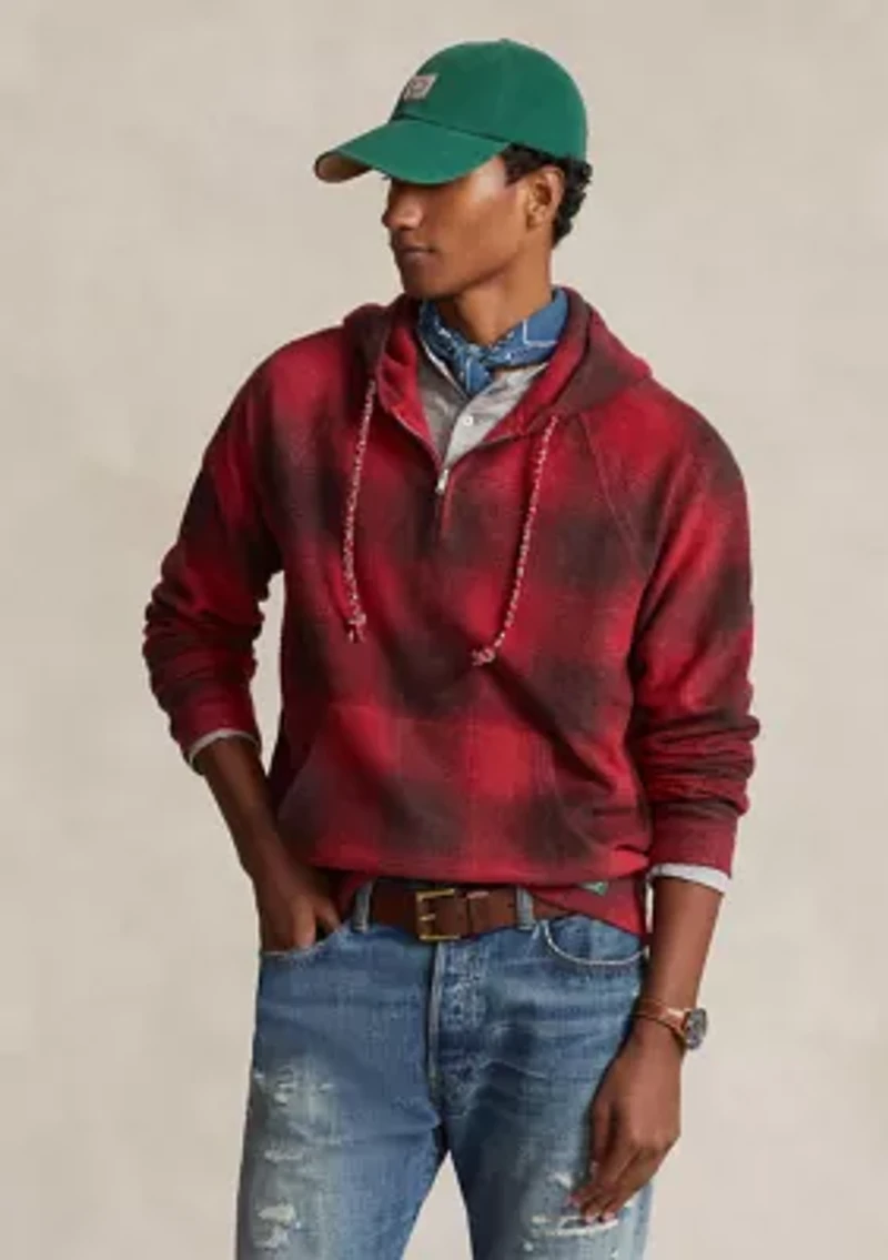 Plaid Brushed Fleece Hoodie