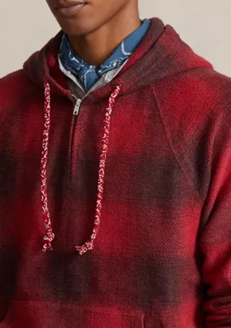 Plaid Brushed Fleece Hoodie