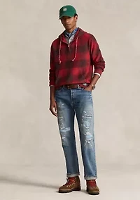 Plaid Brushed Fleece Hoodie