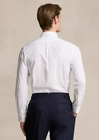 Slim Fit Checked Stretch Poplin Shirt