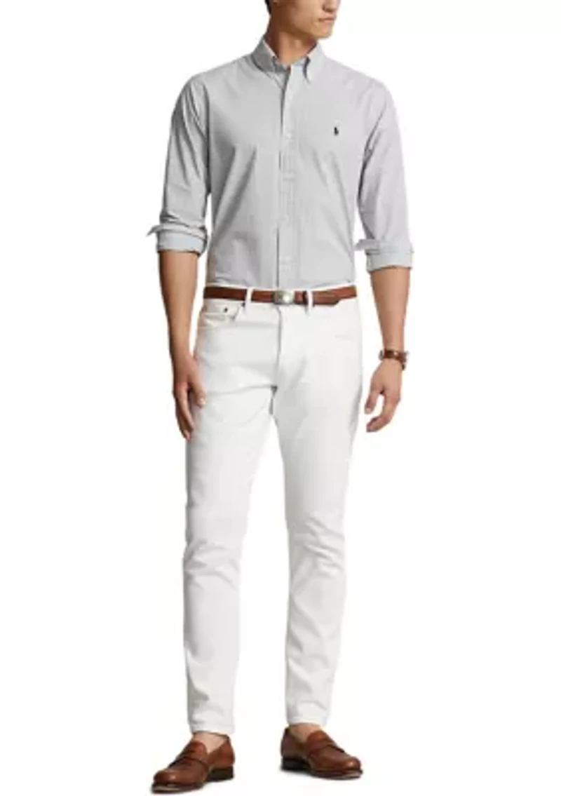 Classic Fit Gingham Stretch Poplin Shirt