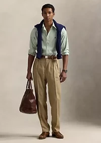 Classic Fit Striped Stretch Poplin Shirt