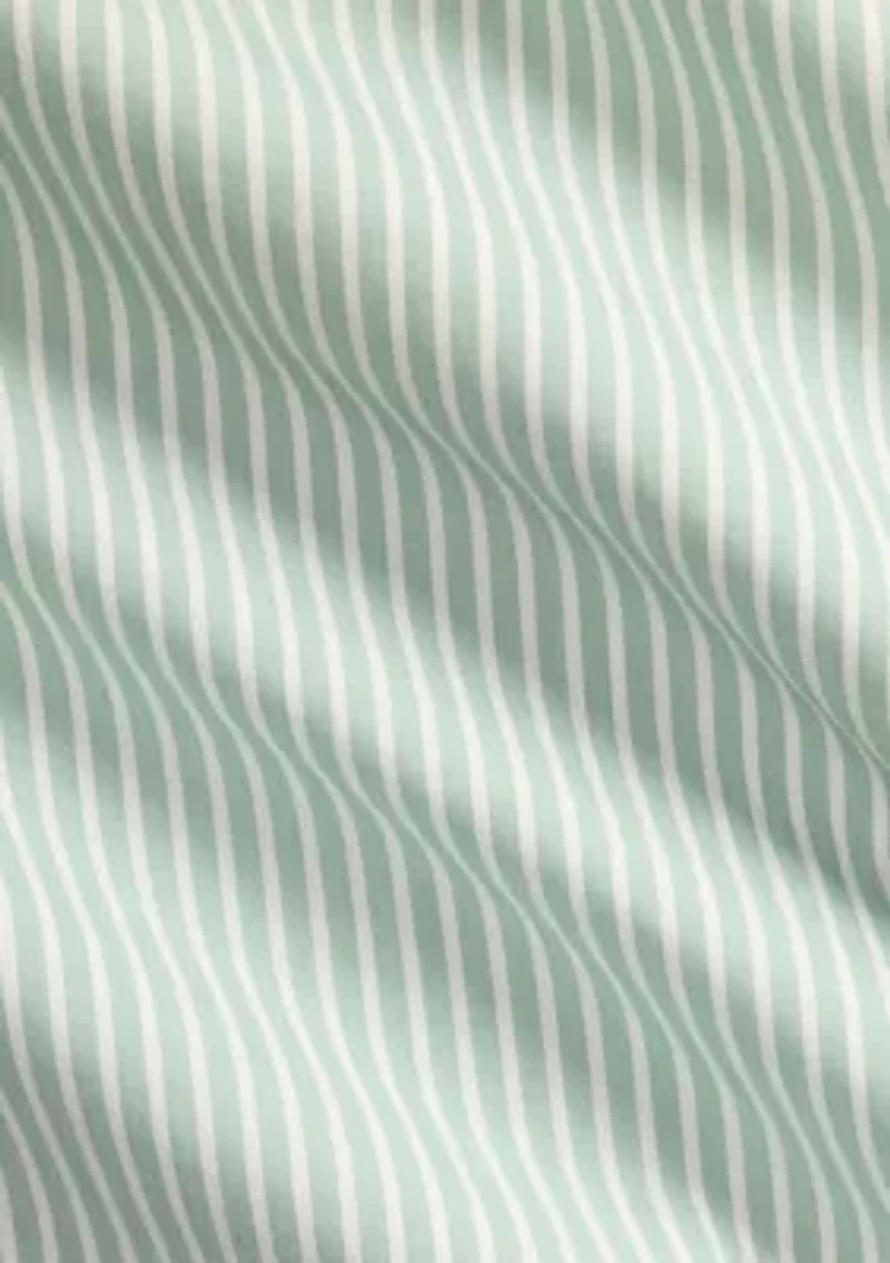 Classic Fit Striped Stretch Poplin Shirt