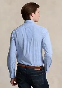 Men's Slim Fit Striped Stretch Poplin Shirt