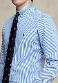 Men's Slim Fit Striped Stretch Poplin Shirt