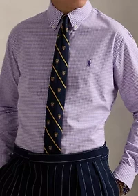 Slim Fit Gingham Stretch Poplin Shirt