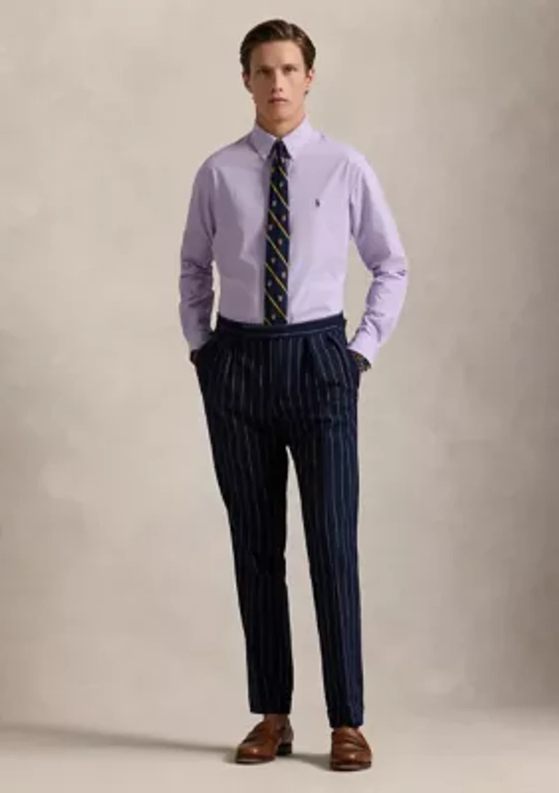 Slim Fit Gingham Stretch Poplin Shirt