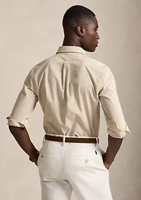 Slim Fit Gingham Stretch Poplin Shirt