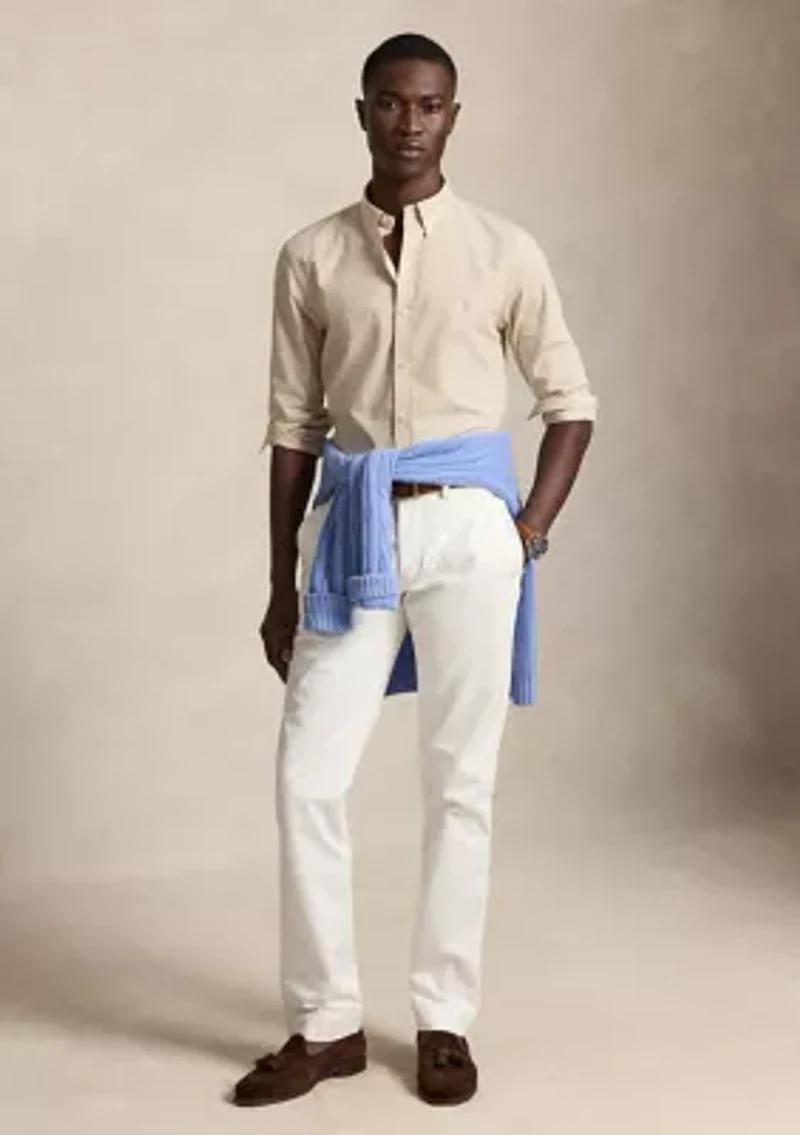 Slim Fit Gingham Stretch Poplin Shirt
