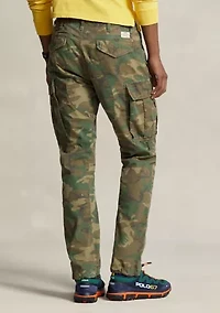 Slim Fit Camo Canvas Cargo Pants