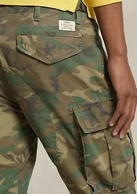 Slim Fit Camo Canvas Cargo Pants