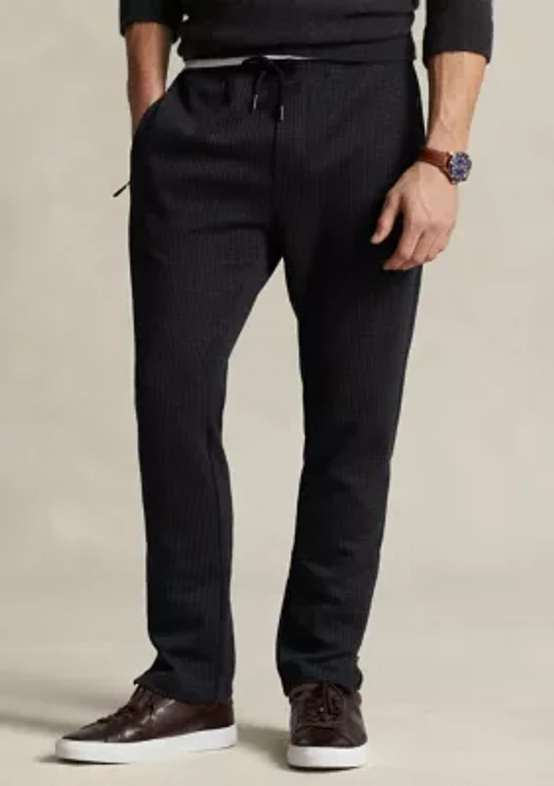 Herringbone Double-Knit Jersey Jogger Pants