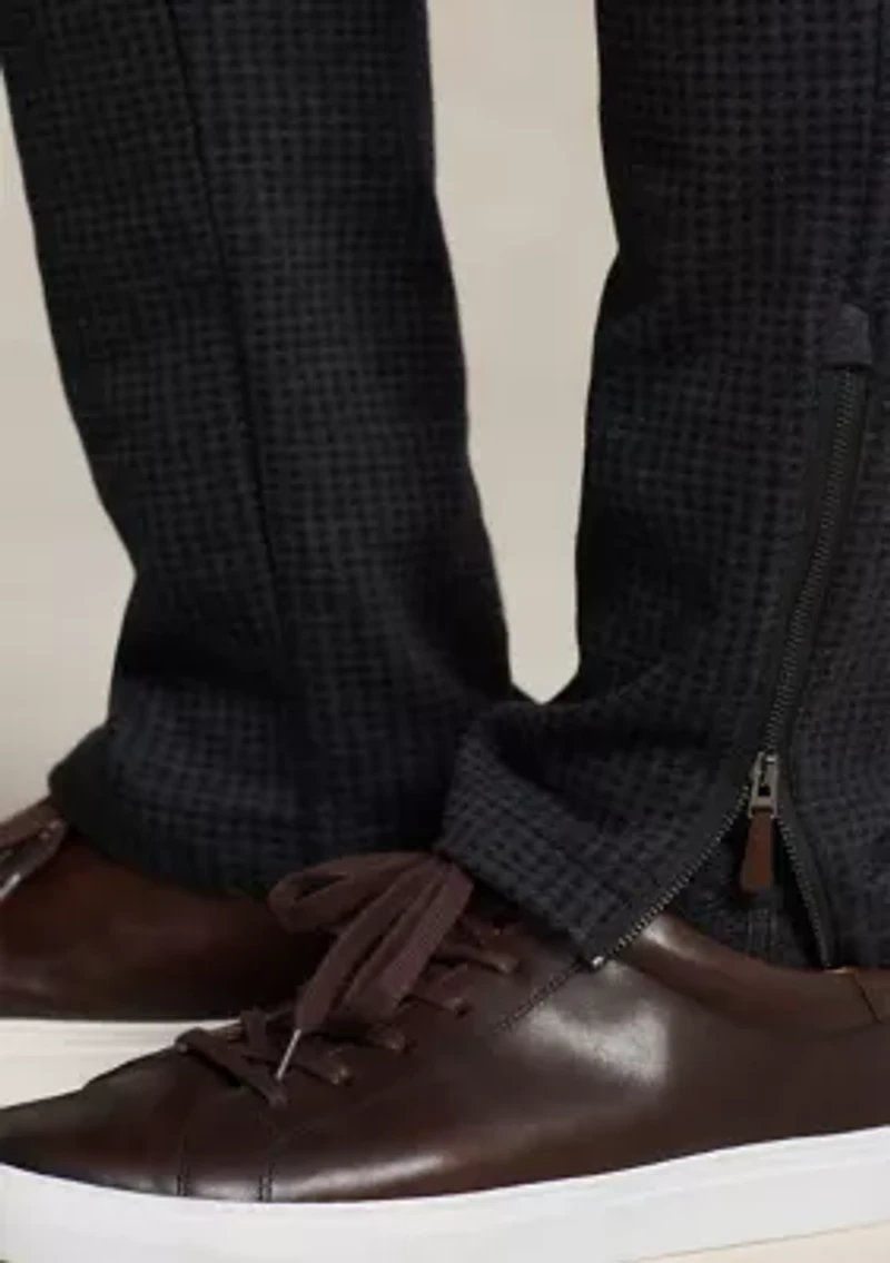 Herringbone Double-Knit Jersey Jogger Pants