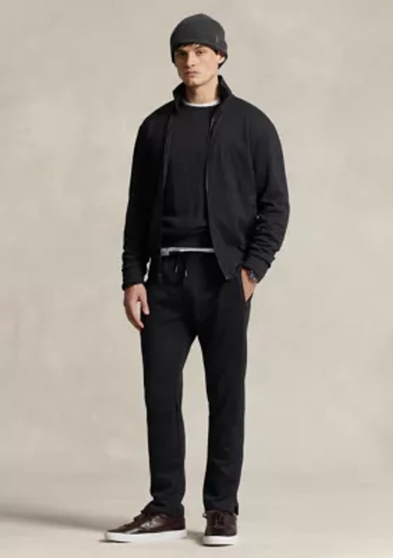 Herringbone Double-Knit Jersey Jogger Pants