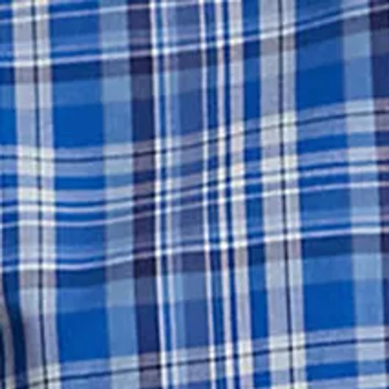 Classic Fit Plaid Stretch Poplin Shirt
