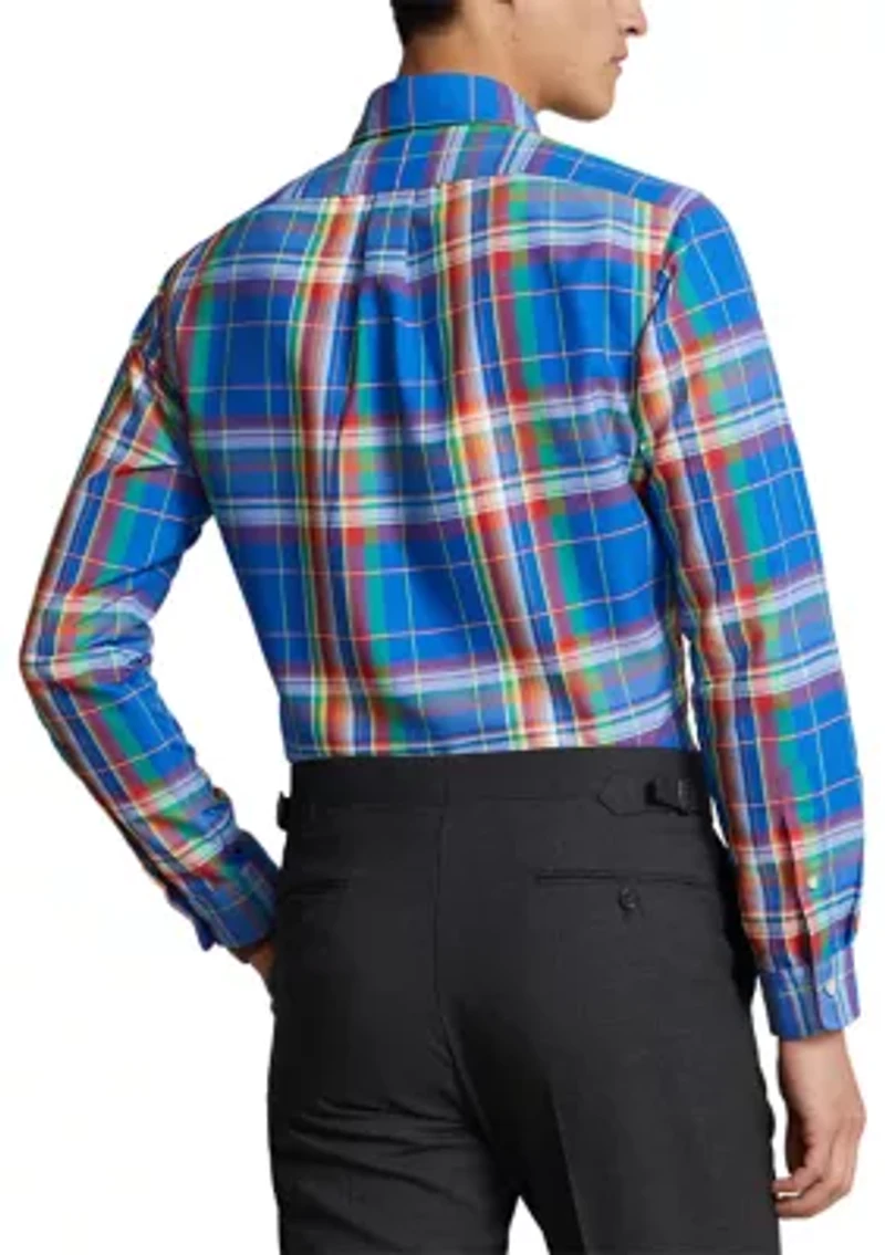 Classic Fit Plaid Oxford Shirt
