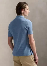 Textured Cotton-Linen Shirt Sweater