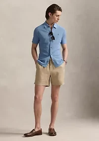 Textured Cotton-Linen Shirt Sweater