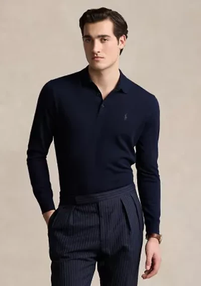 Wool Polo-Collar Sweater
