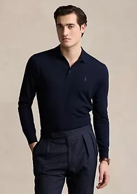 Wool Polo-Collar Sweater
