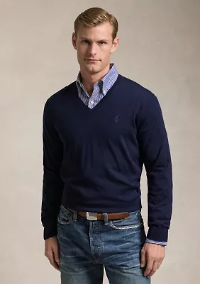 Washable Wool V-Neck Sweater