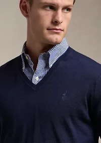 Washable Wool V-Neck Sweater