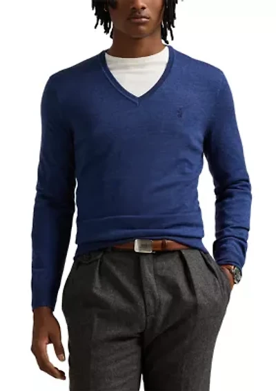 Washable Wool V-Neck Sweater