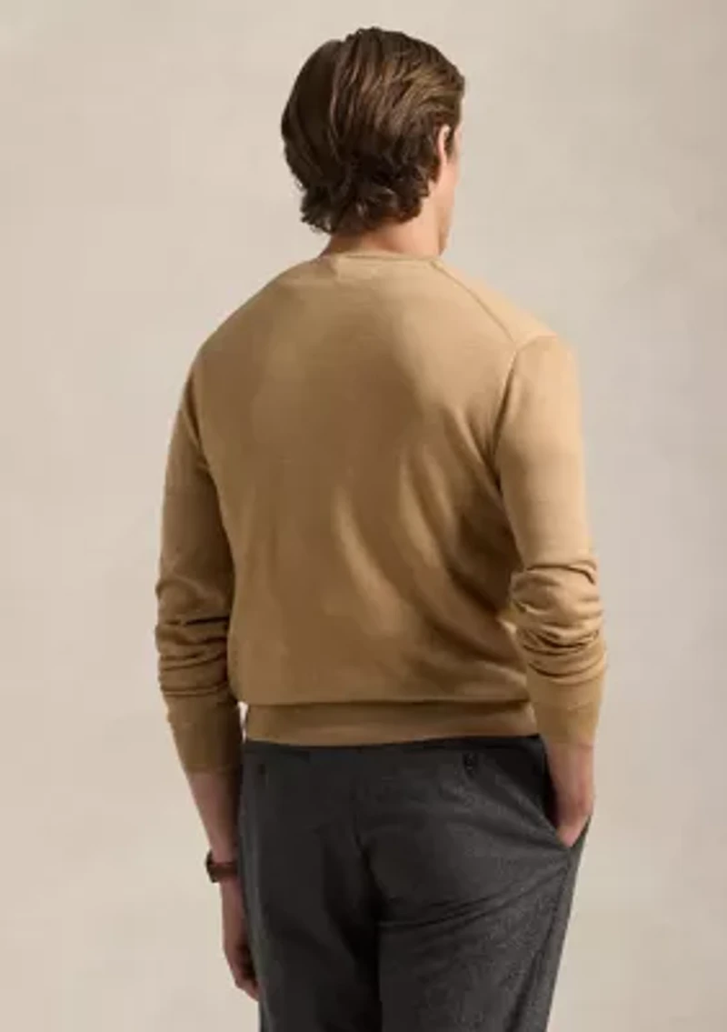 Washable Wool V-Neck Sweater